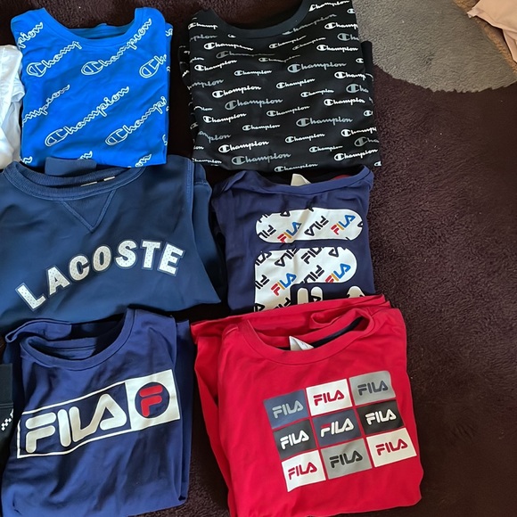 18 piece lot boys t-shirts hoodies and sweaters Fila, Lacoste, Vans, Champions - Picture 4 of 9